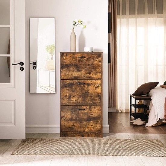 Vasagle Schoenenkast Vintage industrieel design 60x24x120, Ophalen, Zo goed als nieuw, Vintage industrieel design
