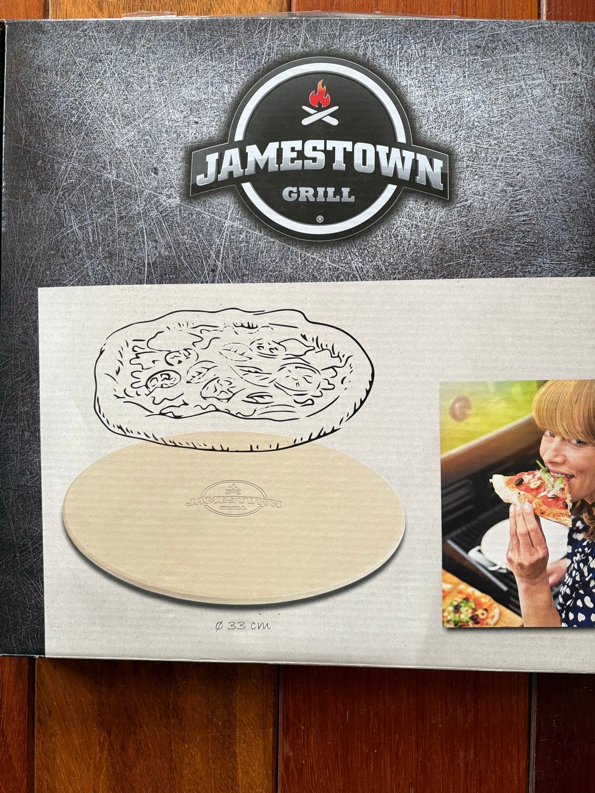 Jamestown Grill Pizzasteen Ø 33 cm, Ophalen of Verzenden, Gebruikt
