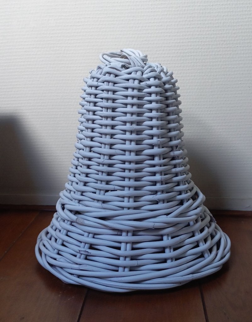 Rotan Kerstklok wit @DOC61, Wit, Landelijk, Overige typen, Ophalen of Verzenden