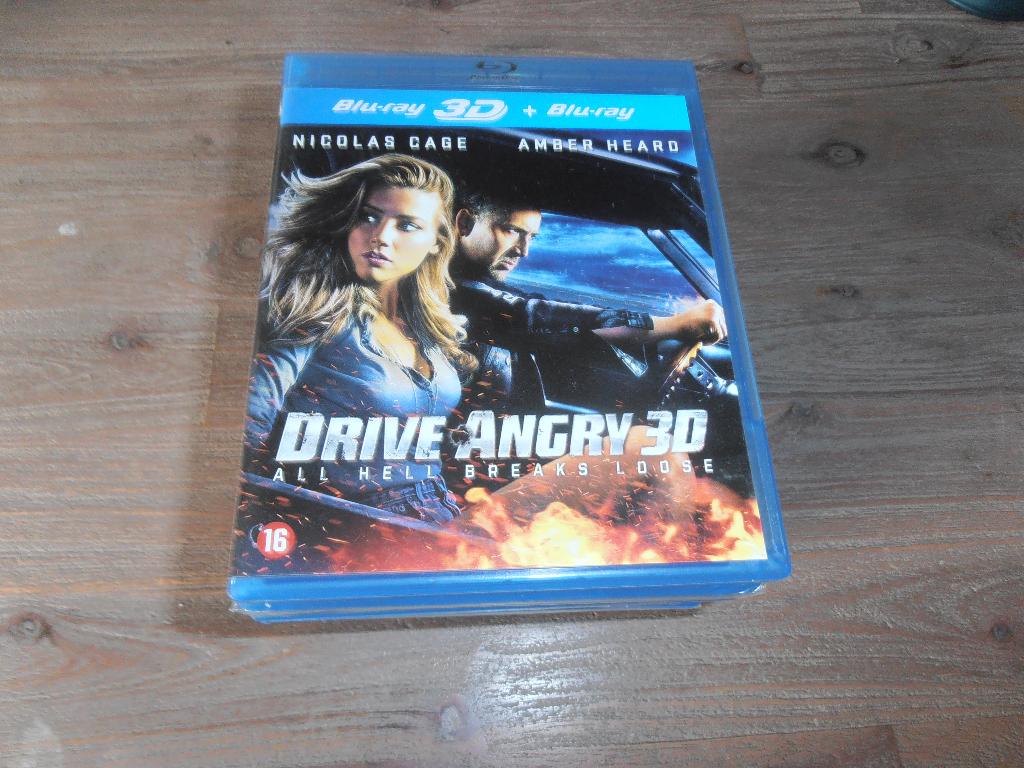 Drive Angry 3D Blu-ray + Blu-ray (Nicolas Cage), Cd's en Dvd's, Blu-ray, Ophalen of Verzenden, Zo goed als nieuw, Actie