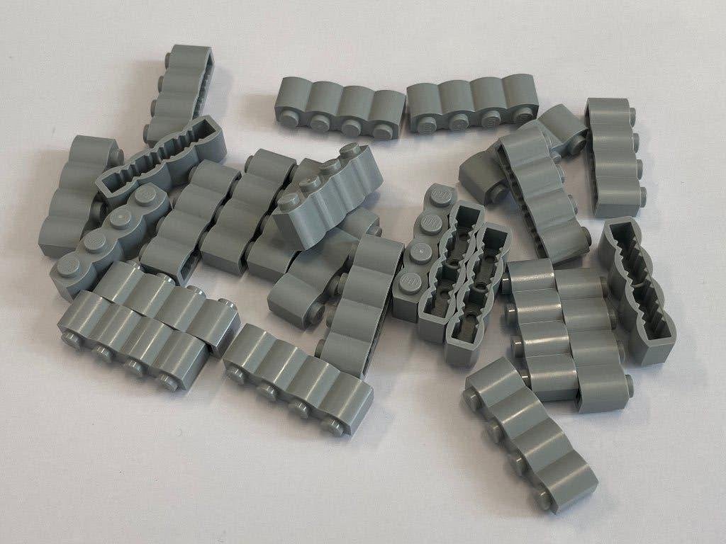 Partij 25x nieuwe 1x4 gegolfde stenen in diverse kleuren, Overige thema's, Lego, Nieuw, Ophalen of Verzenden