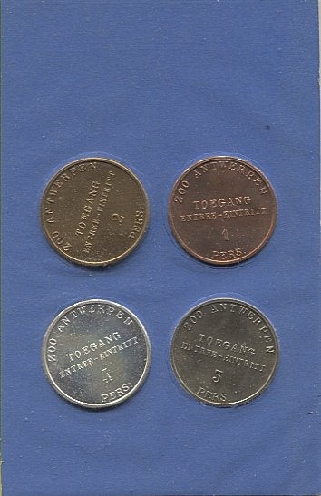 Tokens van België voor dierentuin in Antwerpen, Ophalen, Overig, Setje