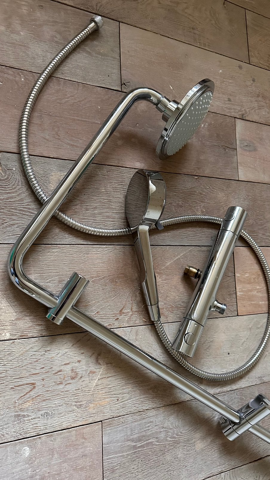 Grohe thermostaat doucheset met vaste- en handdouche, kraan, Ophalen, Zo goed als nieuw, Douche