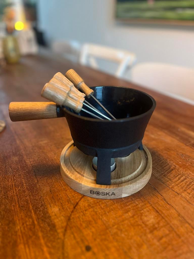 Boska kaasfondue set - Zo goed als nieuw, Overige typen, Hout, Ophalen of Verzenden, Zo goed als nieuw