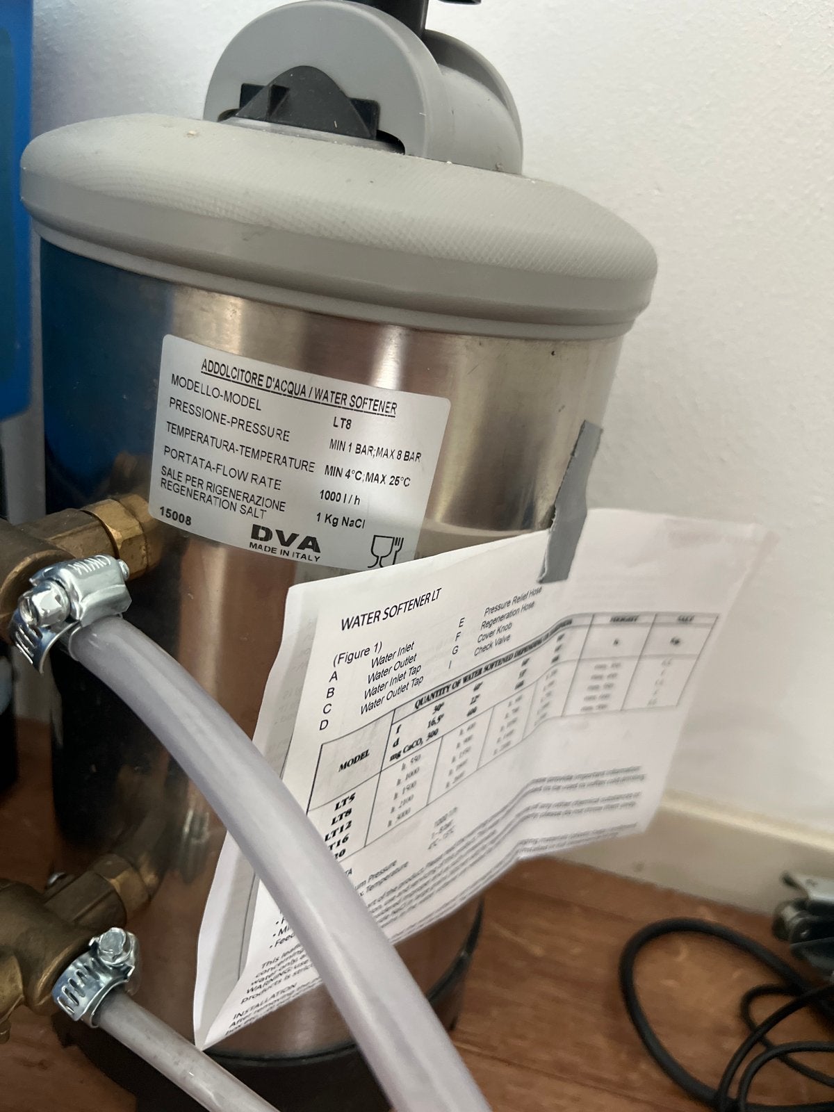Kalkfilter / Waterontharder DVA LT8, Witgoed en Apparatuur, Waterontharders, Ophalen, Gebruikt, Waterontharder met zout