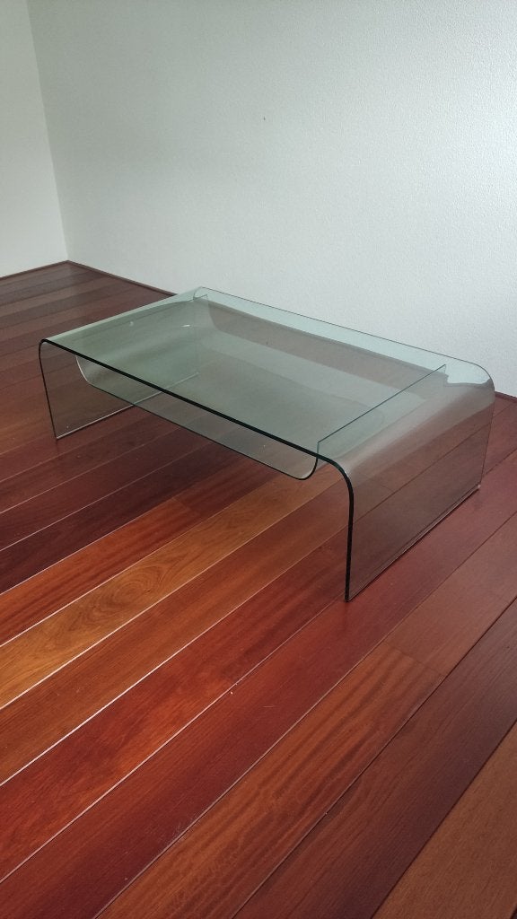Fiam Italia waterfall salontafel, Gebruikt, 100 tot 150 cm, Design, Glas