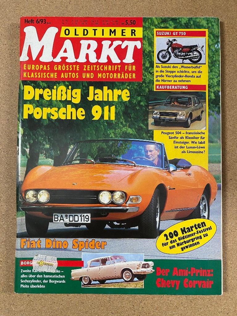 Oldtimer Markt 6 1993 Duits, Verzenden, Gelezen, Algemeen