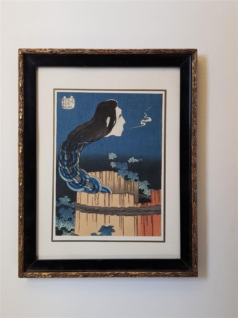 Hokusai, Bordengeest, houtsnede, Antiek en Kunst, Kunst | Etsen en Gravures, Ophalen of Verzenden