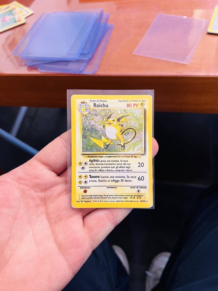 Raichu 14/102 Holo Base Set Pokemon, Verzenden, Zo goed als nieuw, Losse kaart, Foil