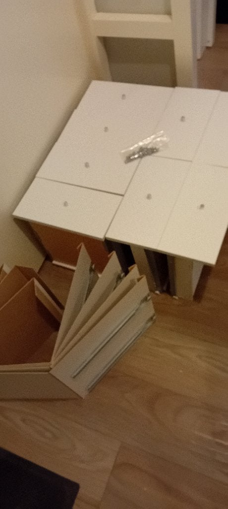 KALLAX _ EXPEDIT witte dubbele lades en enkelvoudige deuren., Huis en Inrichting, Kasten | Wandmeubels, Ophalen, Zo goed als nieuw