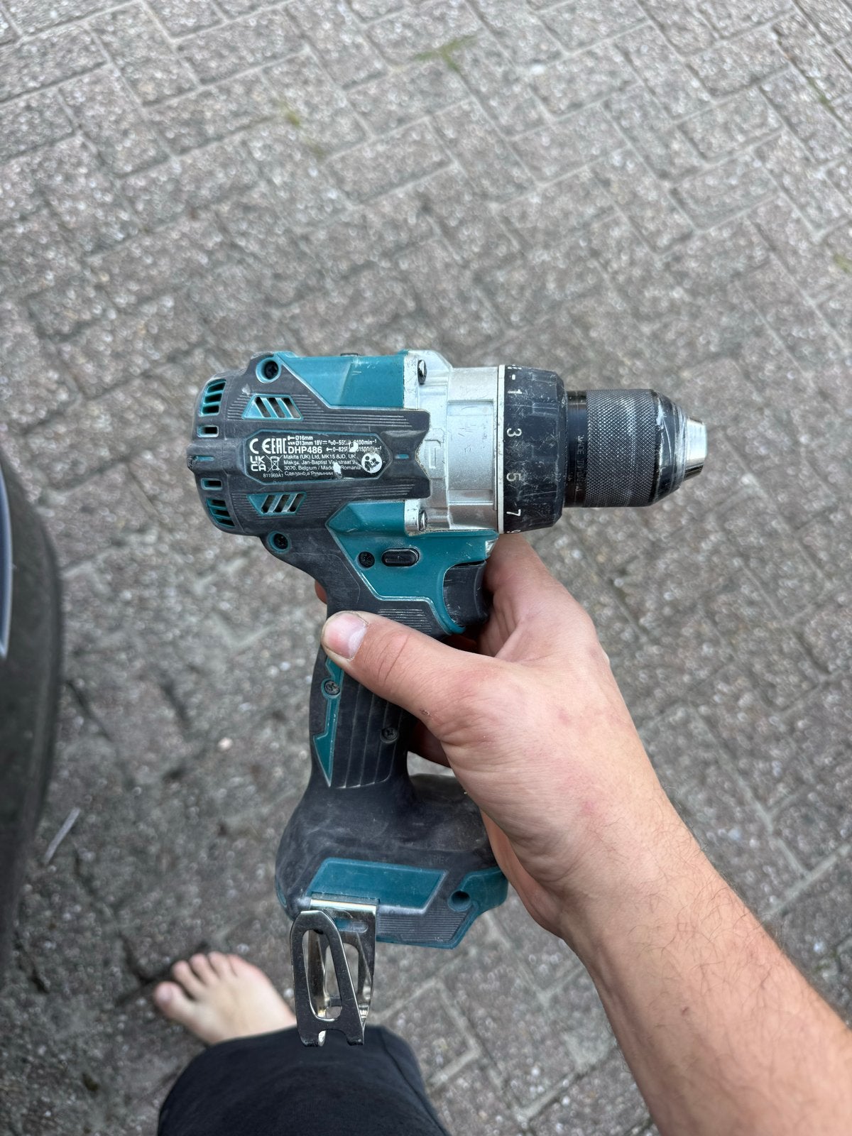 Makita 18V Set: Slagtool, Klopboor/Schroefmachine, Combihame, Ophalen of Verzenden, Gebruikt, Boor- en Schroefmachine, Klopboormechanisme