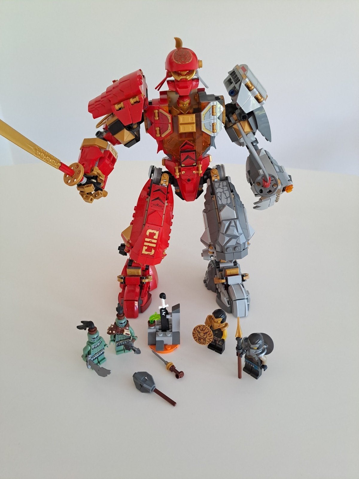 LEGO Ninjago 71720 Vuursteenmecha Zo goed als nieuw, Ophalen of Verzenden, Zo goed als nieuw