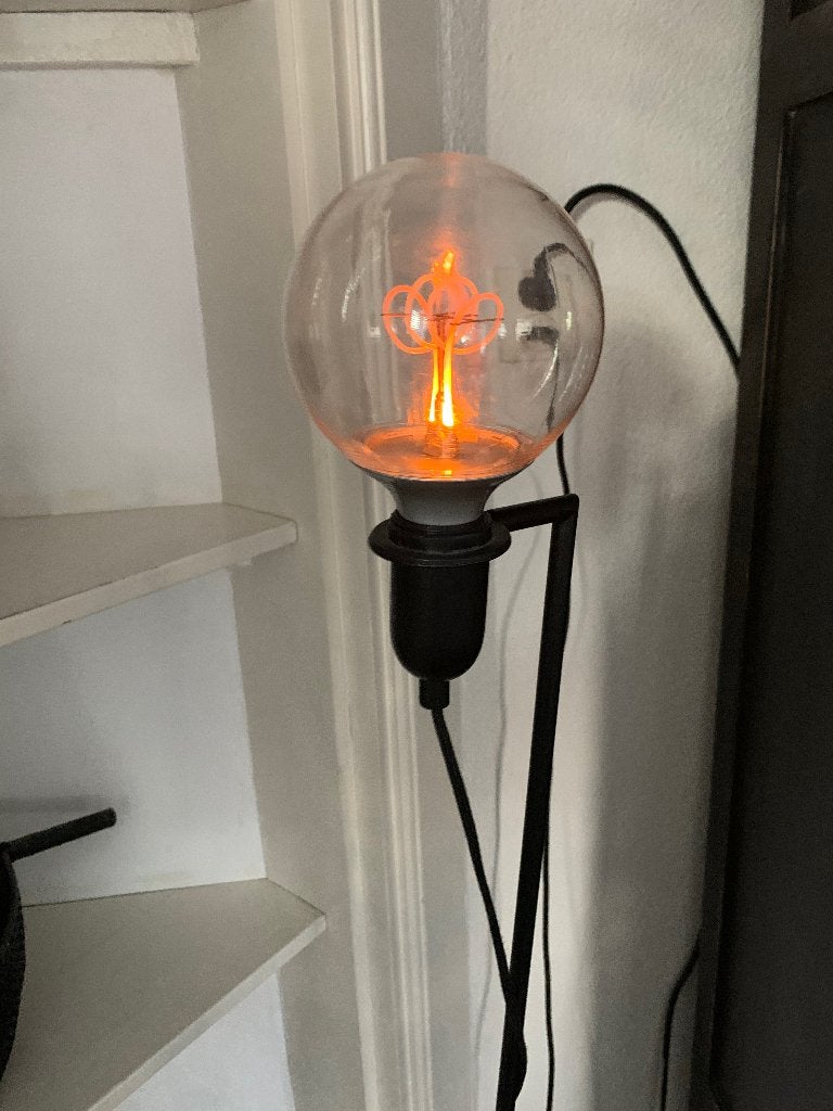 Staande lamp zwart staal, Ophalen, Gebruikt, 150 tot 200 cm