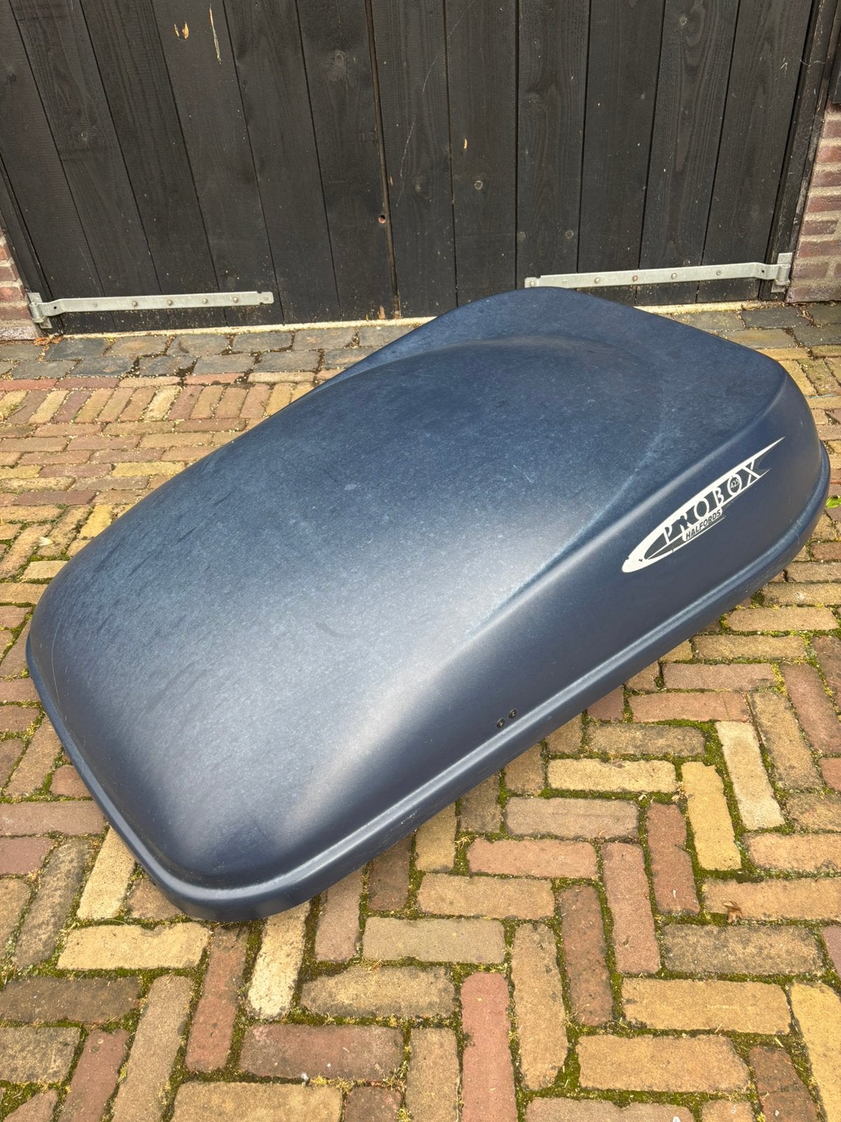Dakkoffer Probox Halfords 425L met Farad dakdragers, Ophalen, Gebruikt