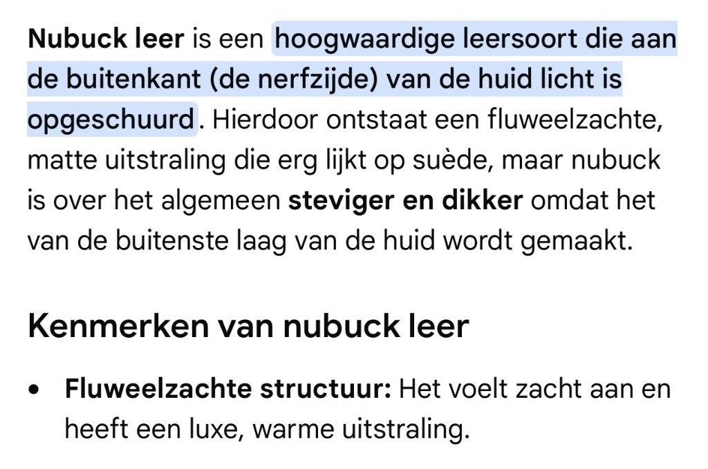 Foto 7 van Prachtige nubuck lederen bank en fauteuil