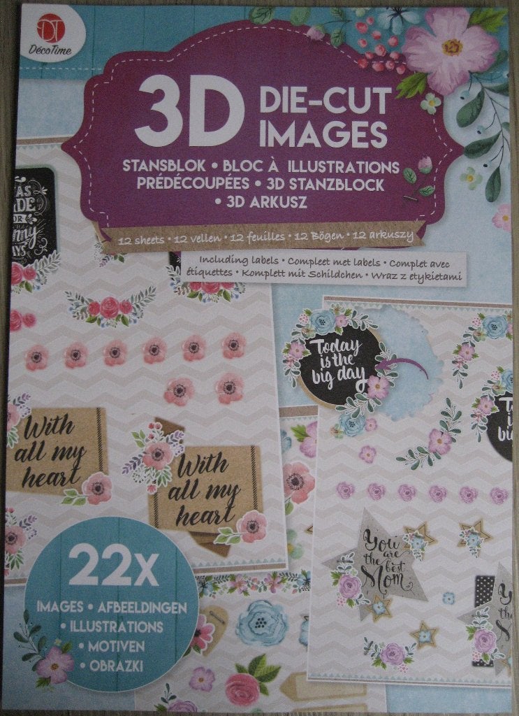 Nieuwe 3D Die-Cut Afbeeldingen Stansblok Decotime, Ophalen of Verzenden, Nieuw, Natuur, Knipvel