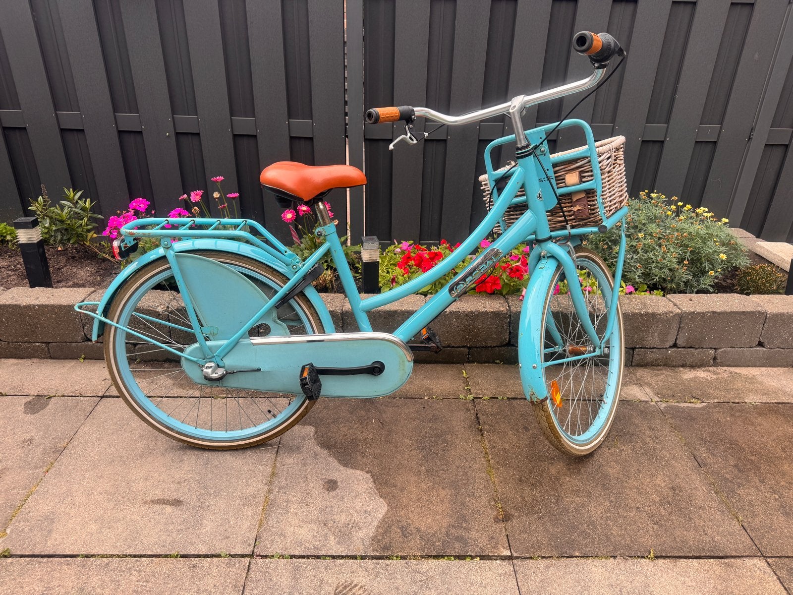 Popal Meisjesfiets - Lichtblauw met Mand, Ophalen, Gebruikt, 24 inch, Versnellingen