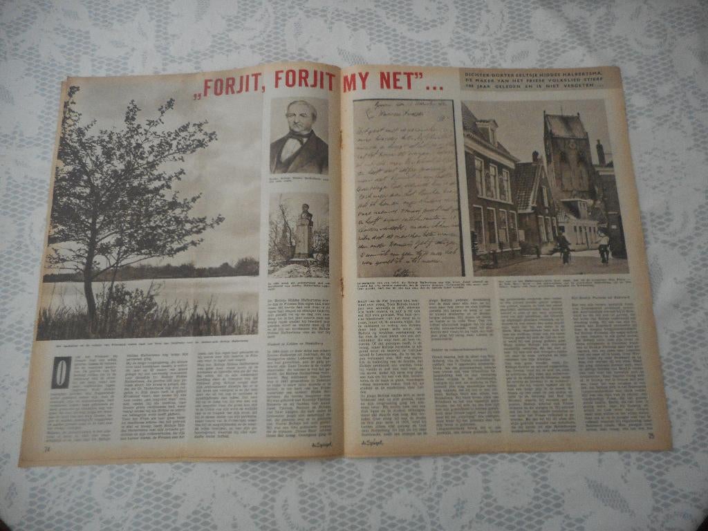 Friesland. Eeltsje Halbertma. Volkslied. Forjit. 1958., Verzamelen, Ophalen of Verzenden, 1940 tot 1960, Nederland, Knipsel(s)