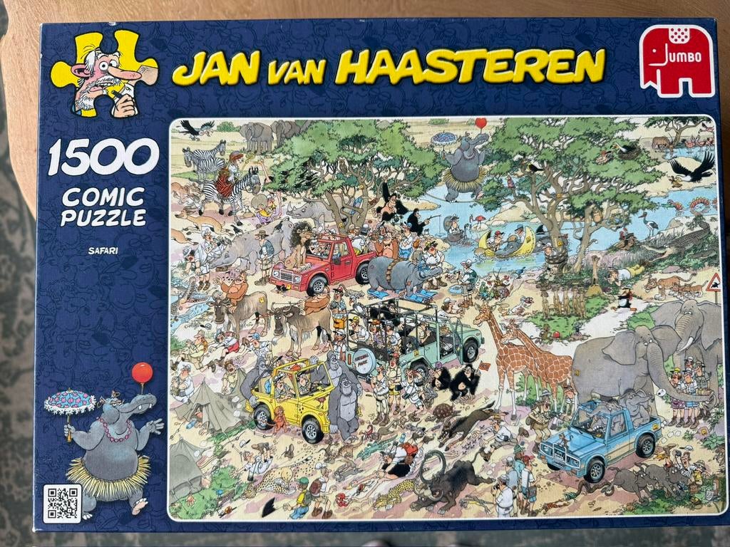 Jan van Haasteren puzzel “SAFARI” 1500 stukjes, Ophalen, 500 t/m 1500 stukjes, Zo goed als nieuw, Legpuzzel