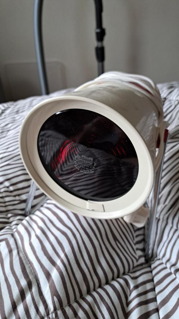 Vintage Philips Infraphil Infrarood Warmtelamp Jaren 60-70, Ophalen of Verzenden, Gebruikt