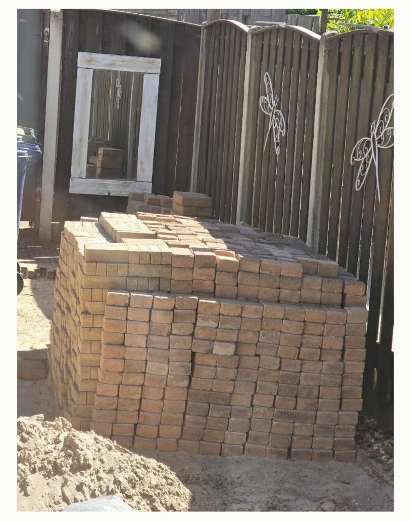 gratis koppelstones, Ophalen, Gebruikt, Beton, Klinkers