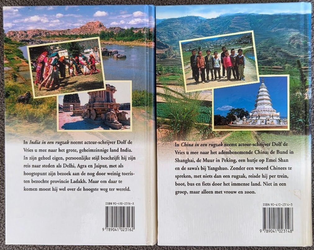 Stapel boeken In een rugzak - Dolf de Vries (4 stuks), Dolf de Vries, Ophalen of Verzenden, Reisgids of -boek, Azië