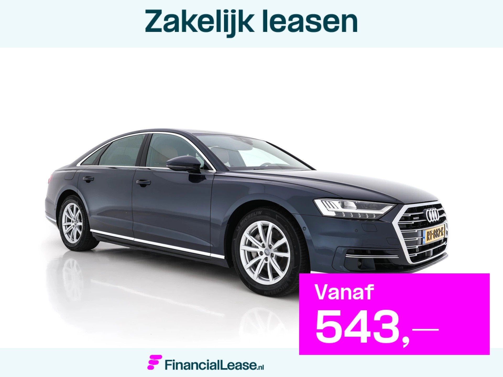 Audi A8 50 TDI Quattro MHEV Aut. *MATRIX-LED | LEATHER | DIG, Automaat, Gebruikt, Euro 6, Blauw