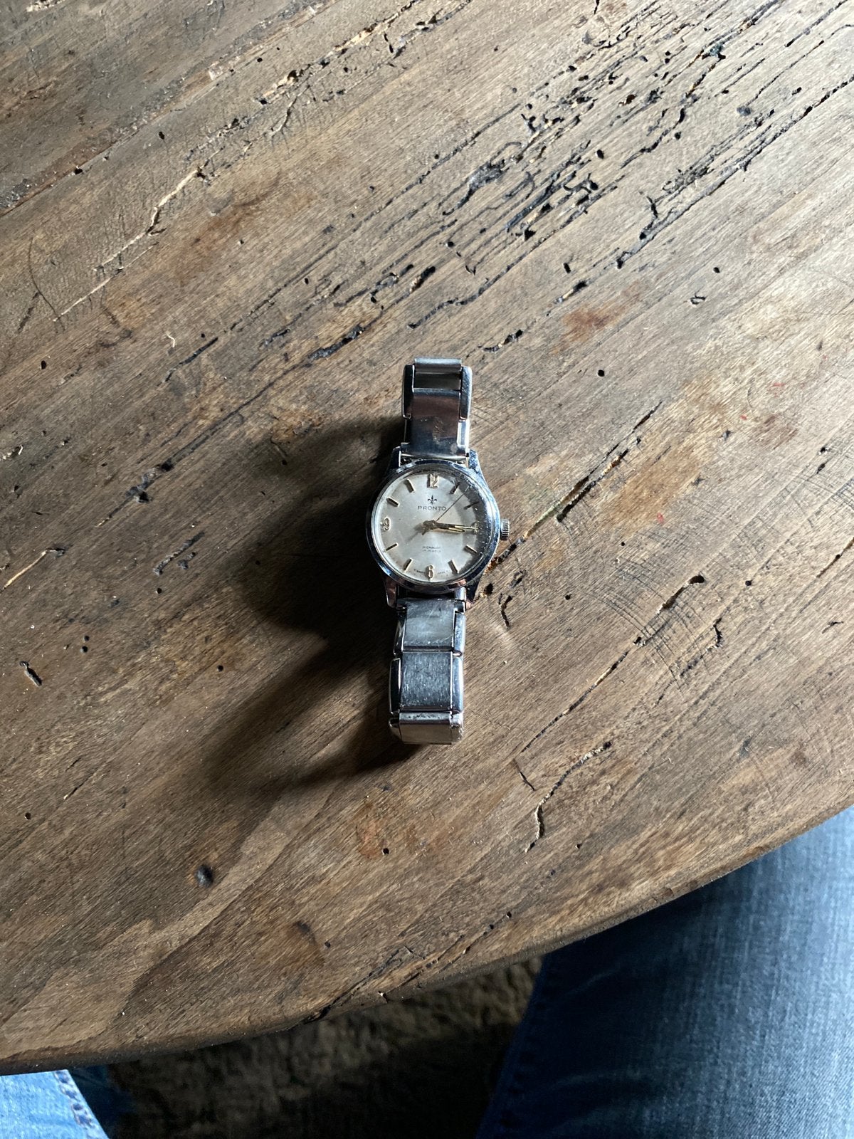 Oud   zwitsers  Pronto herenhorloge met Expandro band, Ophalen, Staal, Overige merken, 1960 of later