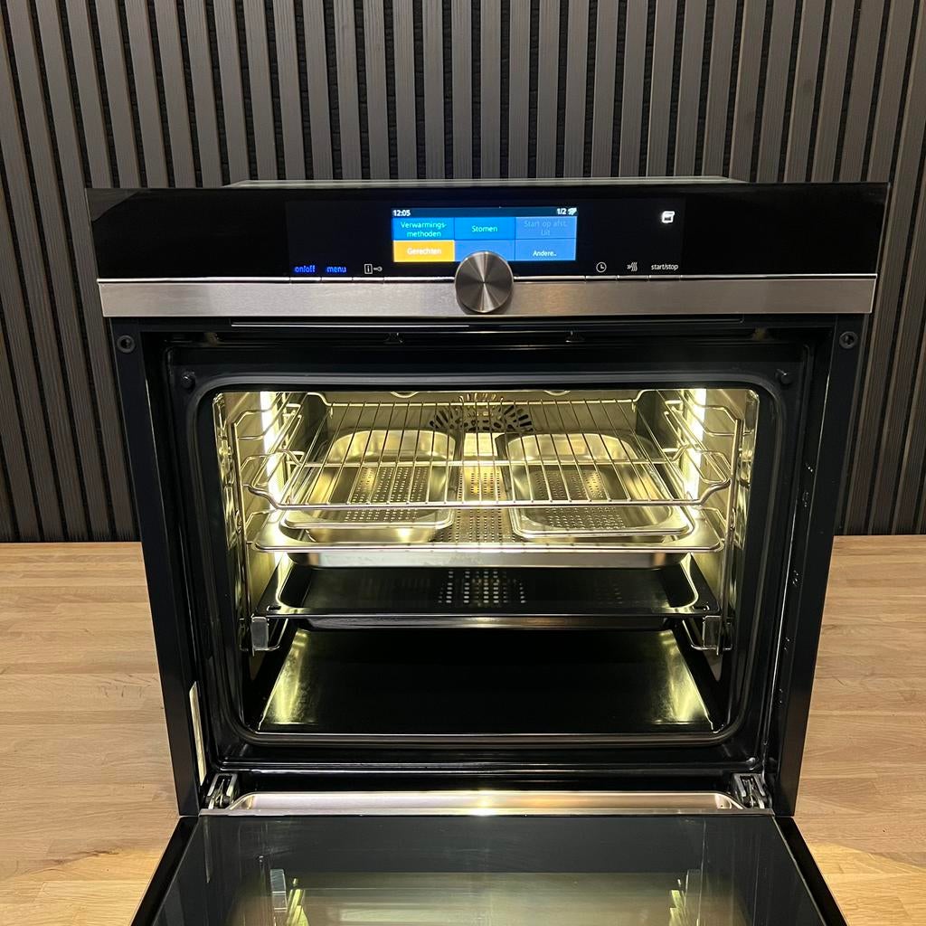 Siemens IQ700 inbouw combi stoomoven WIFI - XL display, Ophalen, Hete lucht, Siemens, Refurbished