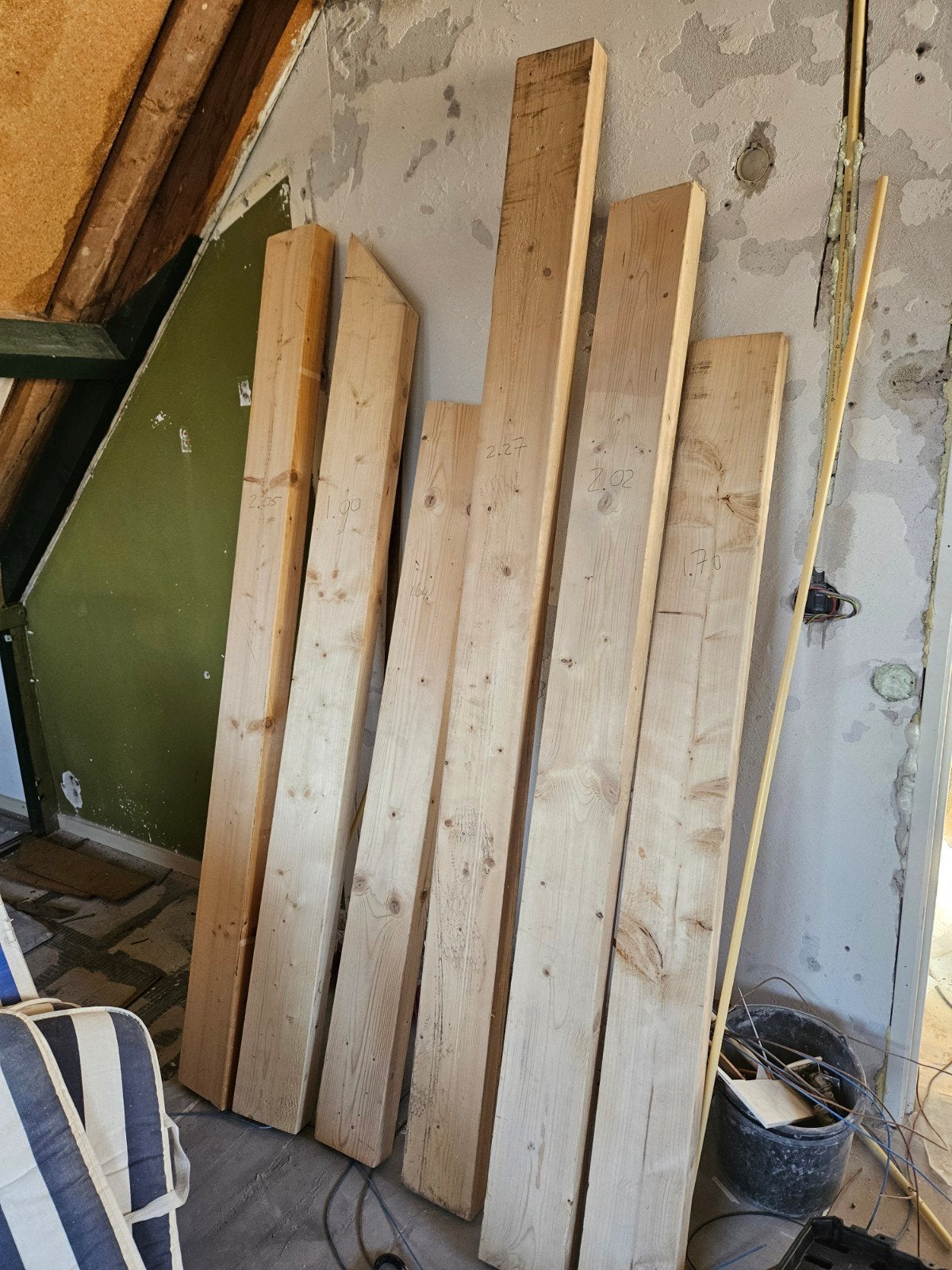 Nieuwe 70x170mm balken, 11.5m totaal in 6 stuks, Ophalen, Nieuw, Balk, Vuren