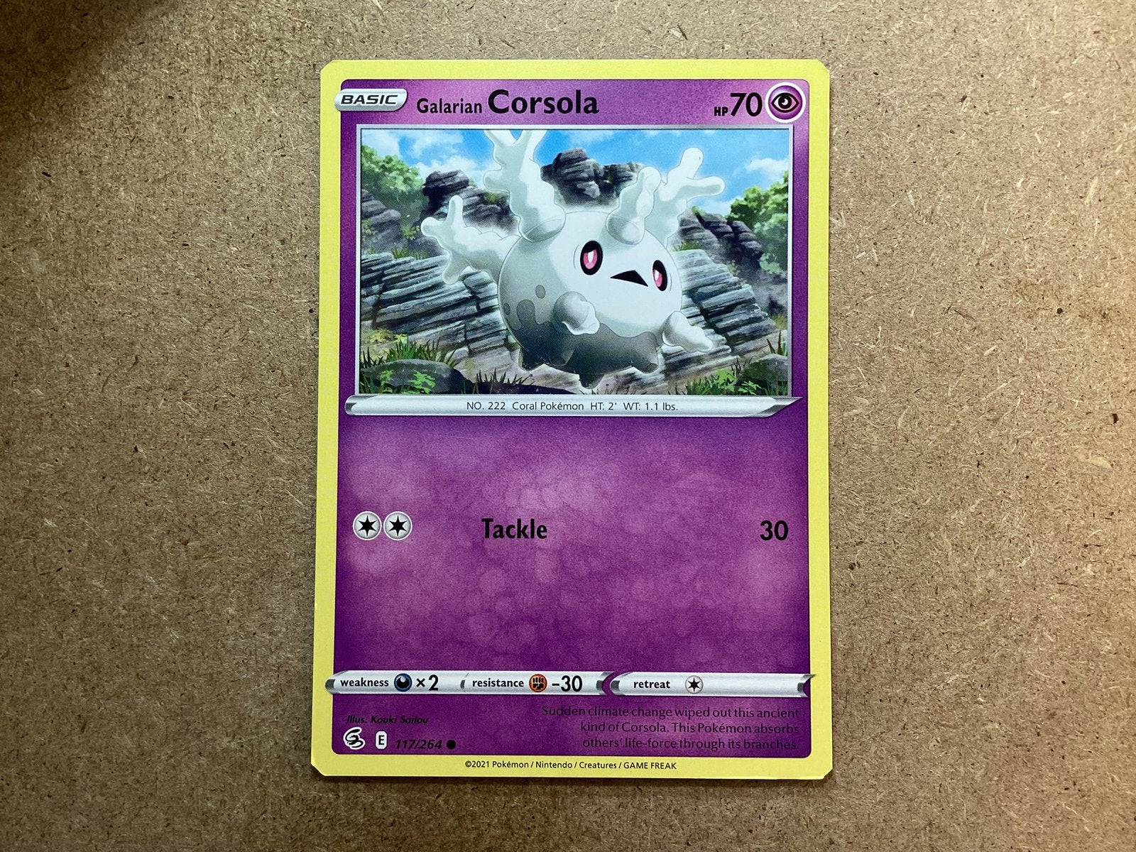 1x Galarian Corsola [FST 117/264] (Near Mint), Ophalen of Verzenden, Zo goed als nieuw, Losse kaart