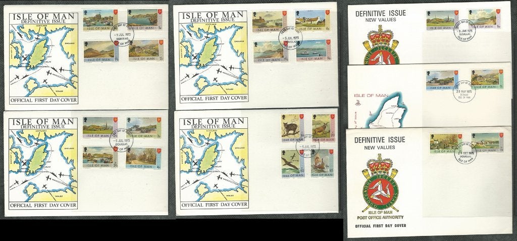 MAN 1973-79 FDC's Los te Koop. (zie beschrijving)., Verzenden, Gestempeld