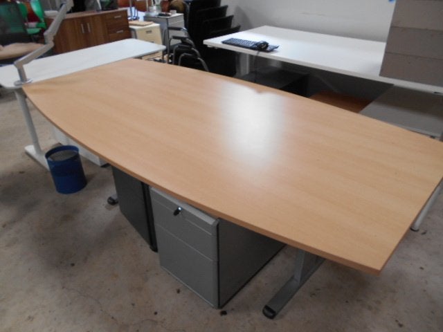 nette vergader kantine tafel 240 x 120 cm, 100 tot 150 cm, 200 cm of meer, Zo goed als nieuw, Vijf personen of meer
