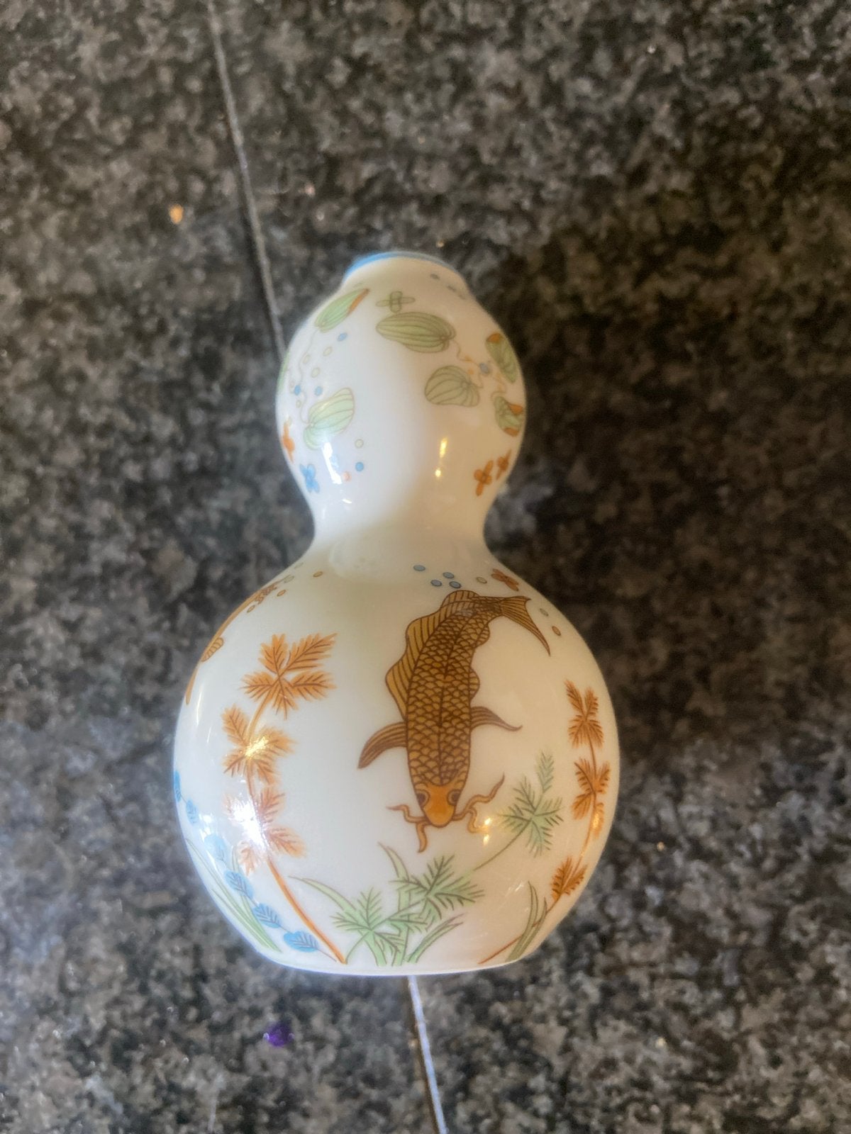Franklin Porcelain Japanse Gourd Vaasje met Koi, Antiek en Kunst, Ophalen of Verzenden