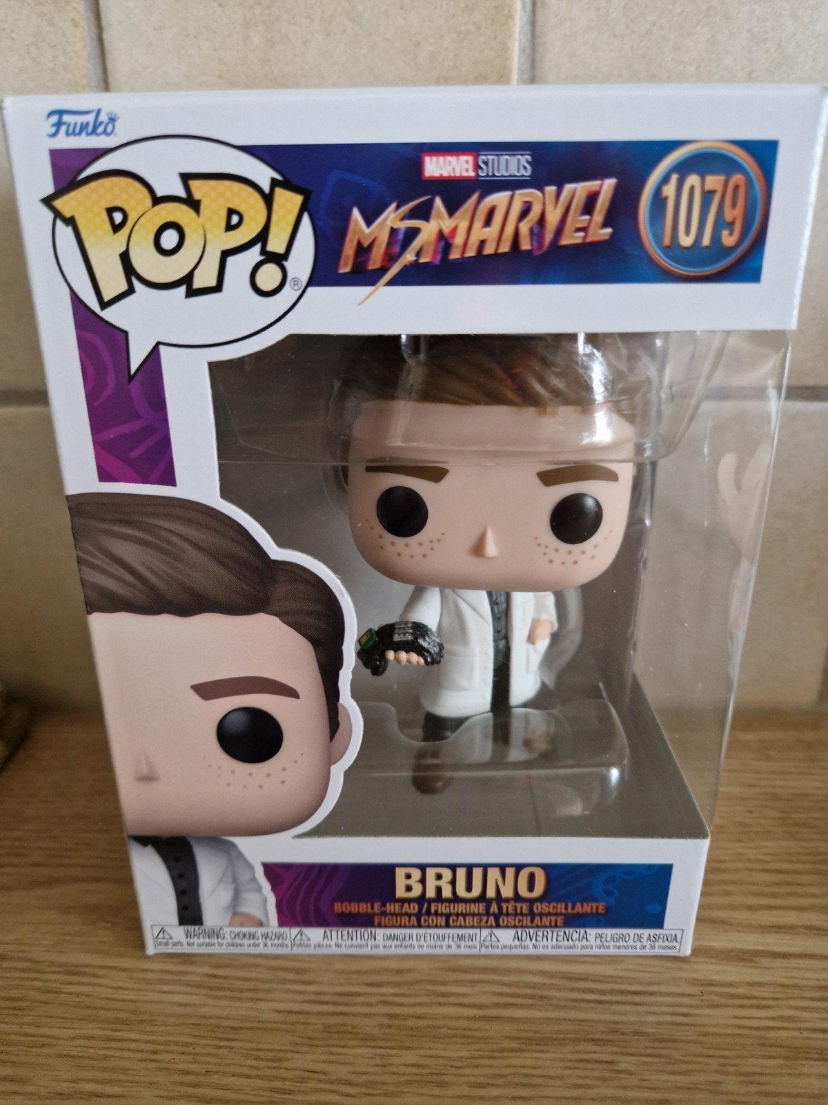 funko pop Bruno nr 1079 ms marvel, Ophalen of Verzenden, Zo goed als nieuw