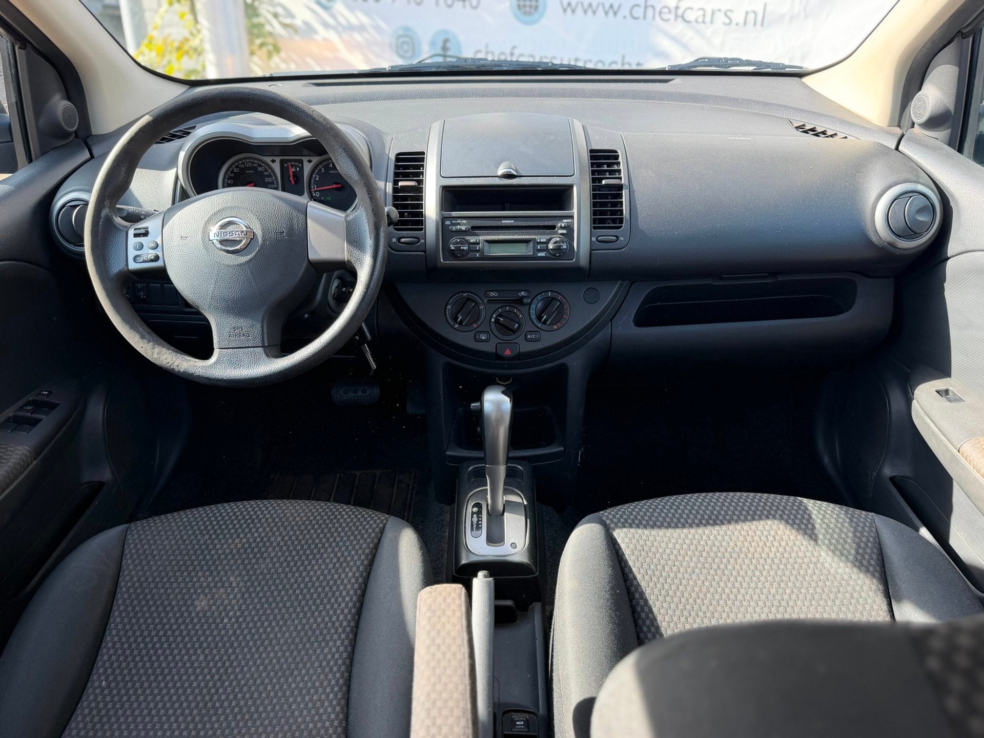 Nissan Note 1.6|NAP|AUTOMAAT|AIRCO|3EIGENAREN|TREKHAAK|NETTE, Stof, Gebruikt, 750 kg, 4 cilinders