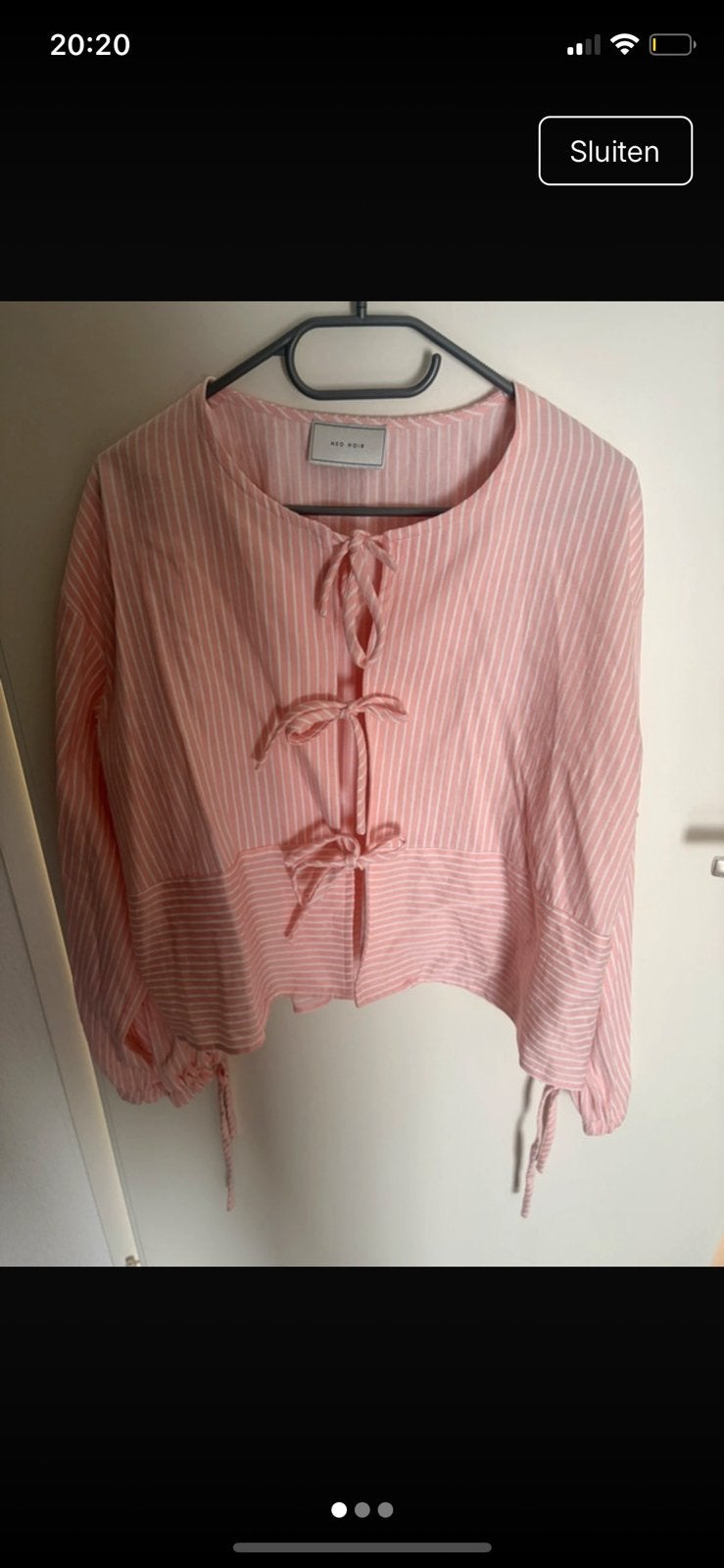 Neo noir blouse streep Wanda, Ophalen of Verzenden, Zo goed als nieuw