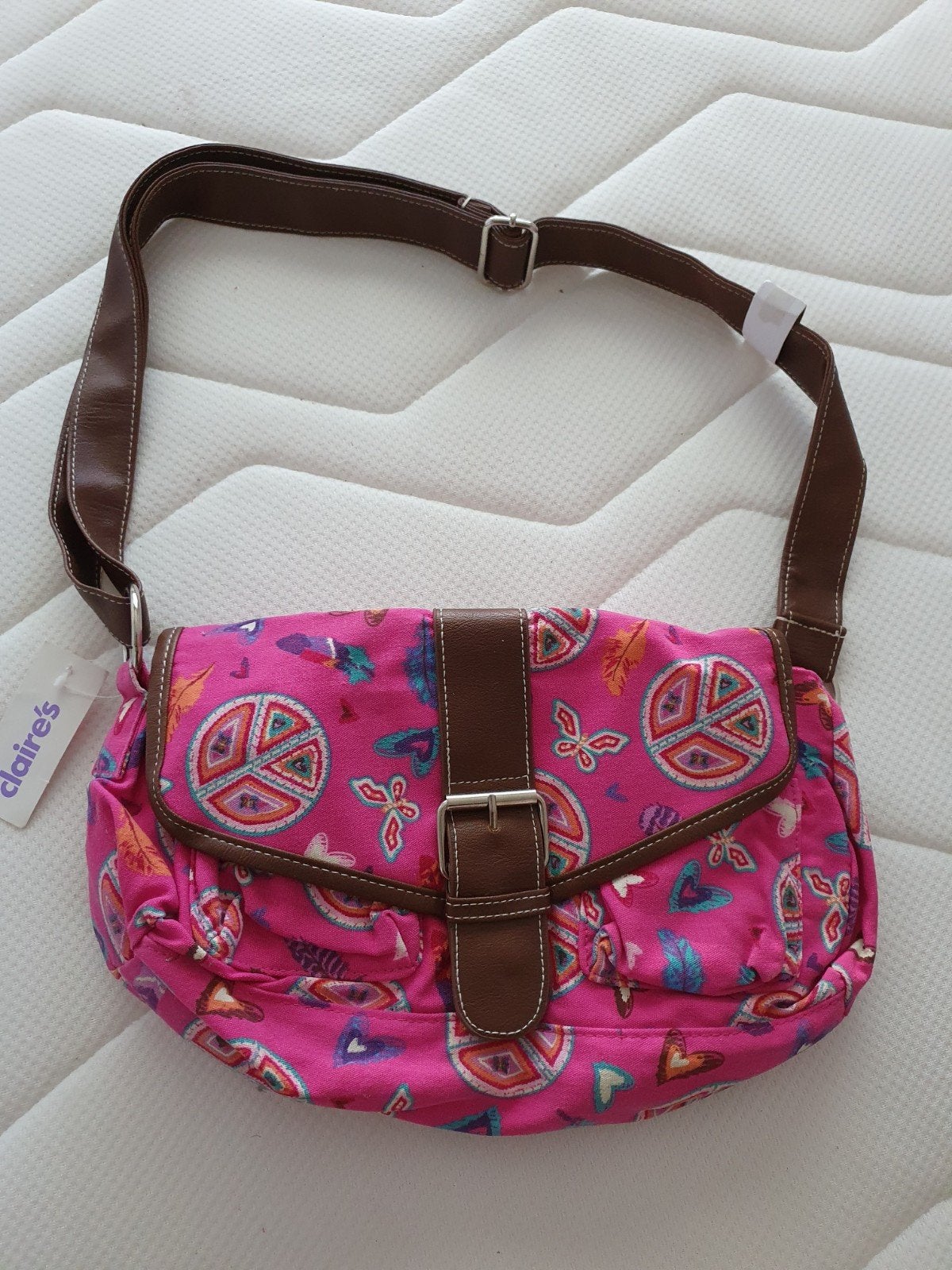 Claire's Roze bruin Schoudertasje dames of meisjes tas, Ophalen of Verzenden, Nieuw, Roze, Schoudertasje