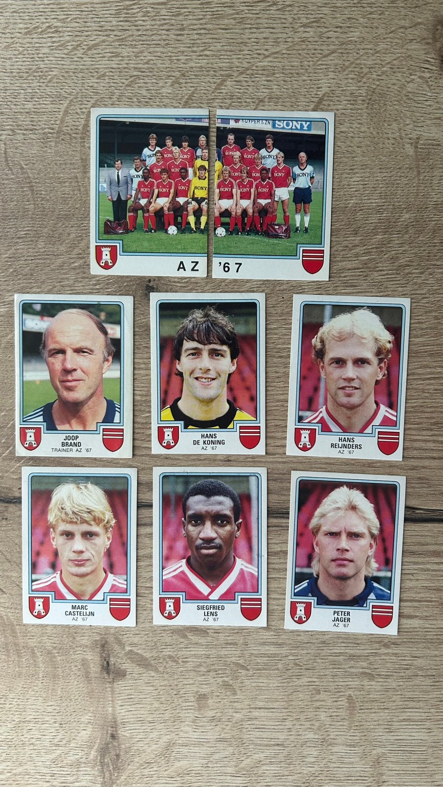 Panini Voetbal 86 plaatjes AZ’67 8x, Verzenden, Zo goed als nieuw, Meerdere plaatjes