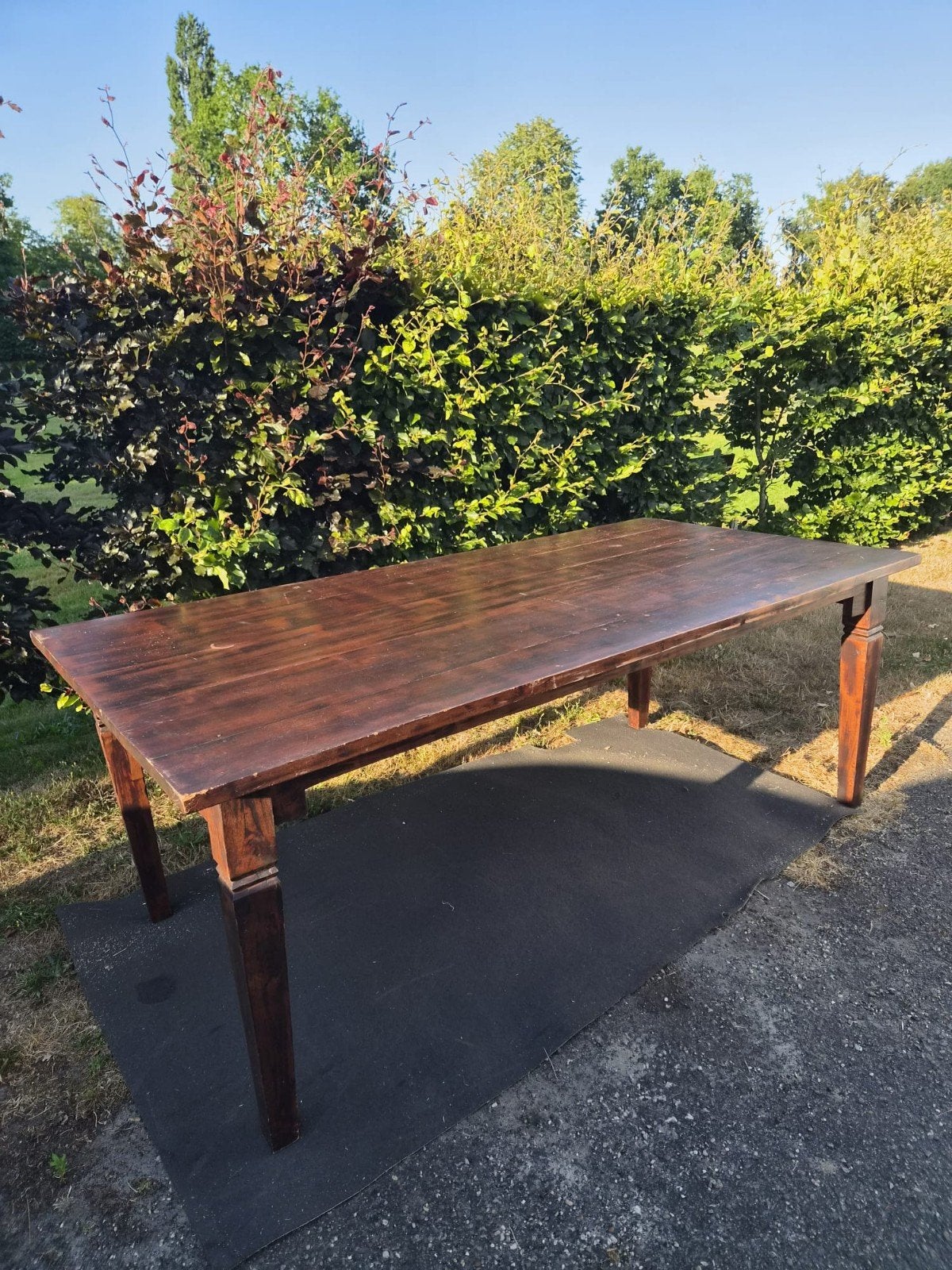 Masieve koloniale tafel, Huis en Inrichting, Ophalen, Gebruikt, Rechthoekig, 50 tot 100 cm