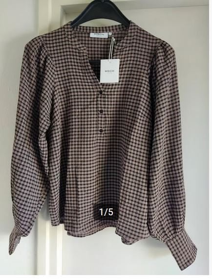 NIEUW!! Msch Copenhagen aparte blouse VAN 69,95 VOOR 14,99!, Maat 38/40 (M), Msch Copenhagen, Bruin, Verzenden