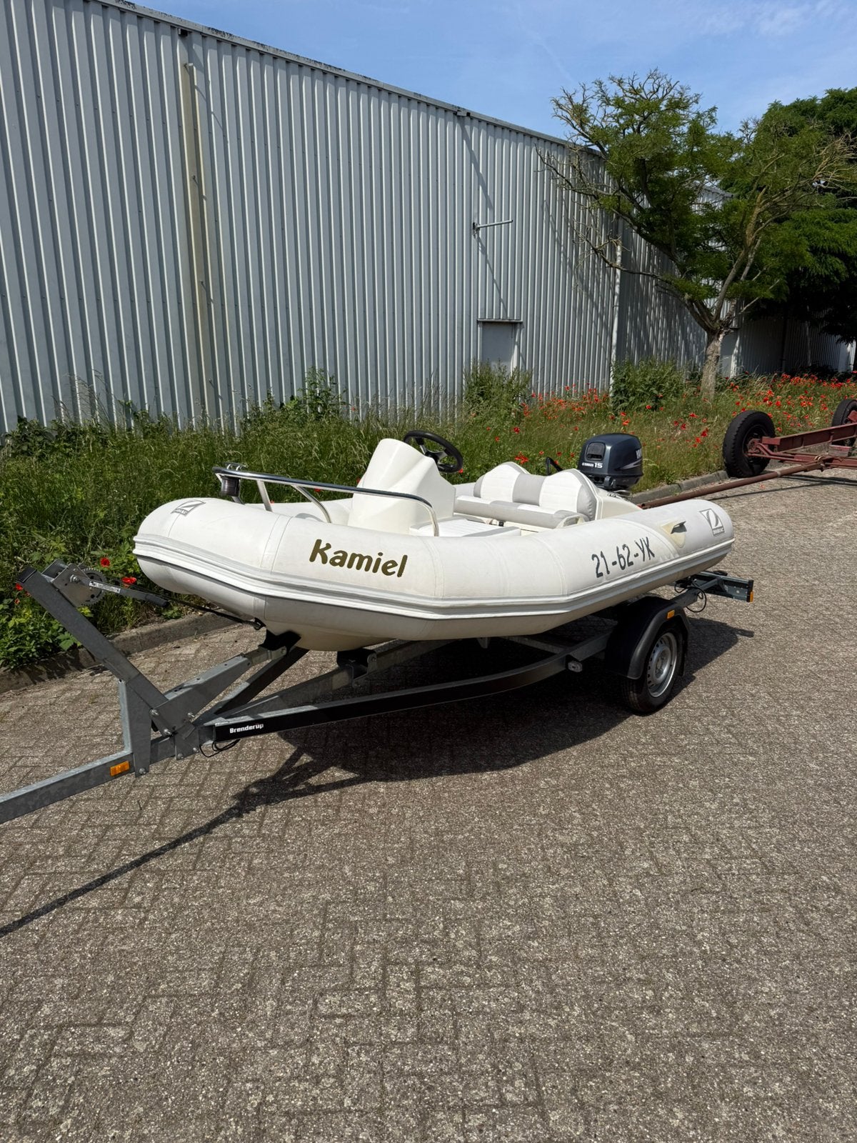 Zodiac yachtline 340 met Yahama 15hp en trailer, Watersport en Boten, Gebruikt, Zodiac, Ophalen, Polyester/glasvezel