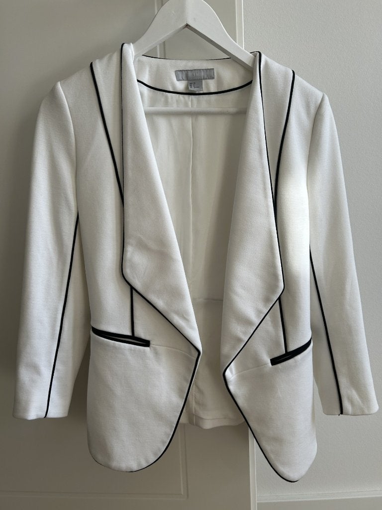 Dames jasje / blazer van H&M in maat 36 / S, H&M, Wit, Ophalen of Verzenden, Zo goed als nieuw