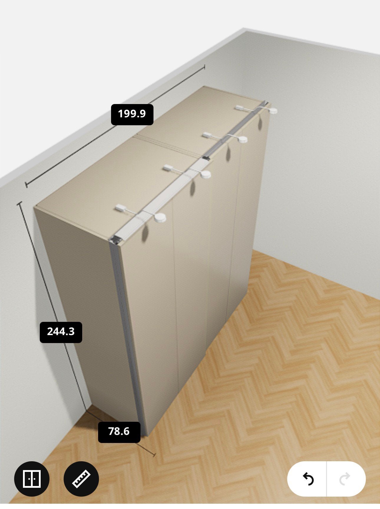 1x schuif deur met rails Hasvik IKEA, Ophalen, Overige materialen, 100 tot 150 cm, 200 cm of meer