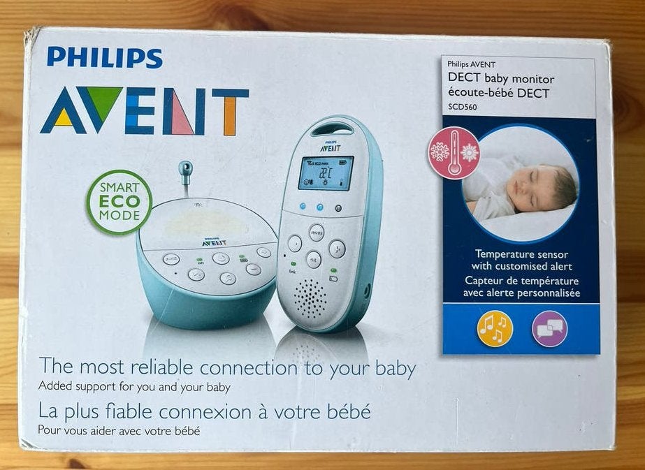 Philips Avent DECT Babyfoon SCD560 met temperatuursensor, Kinderen en Baby's, Babyfoons, Ophalen of Verzenden, Gebruikt, 250 meter of meer