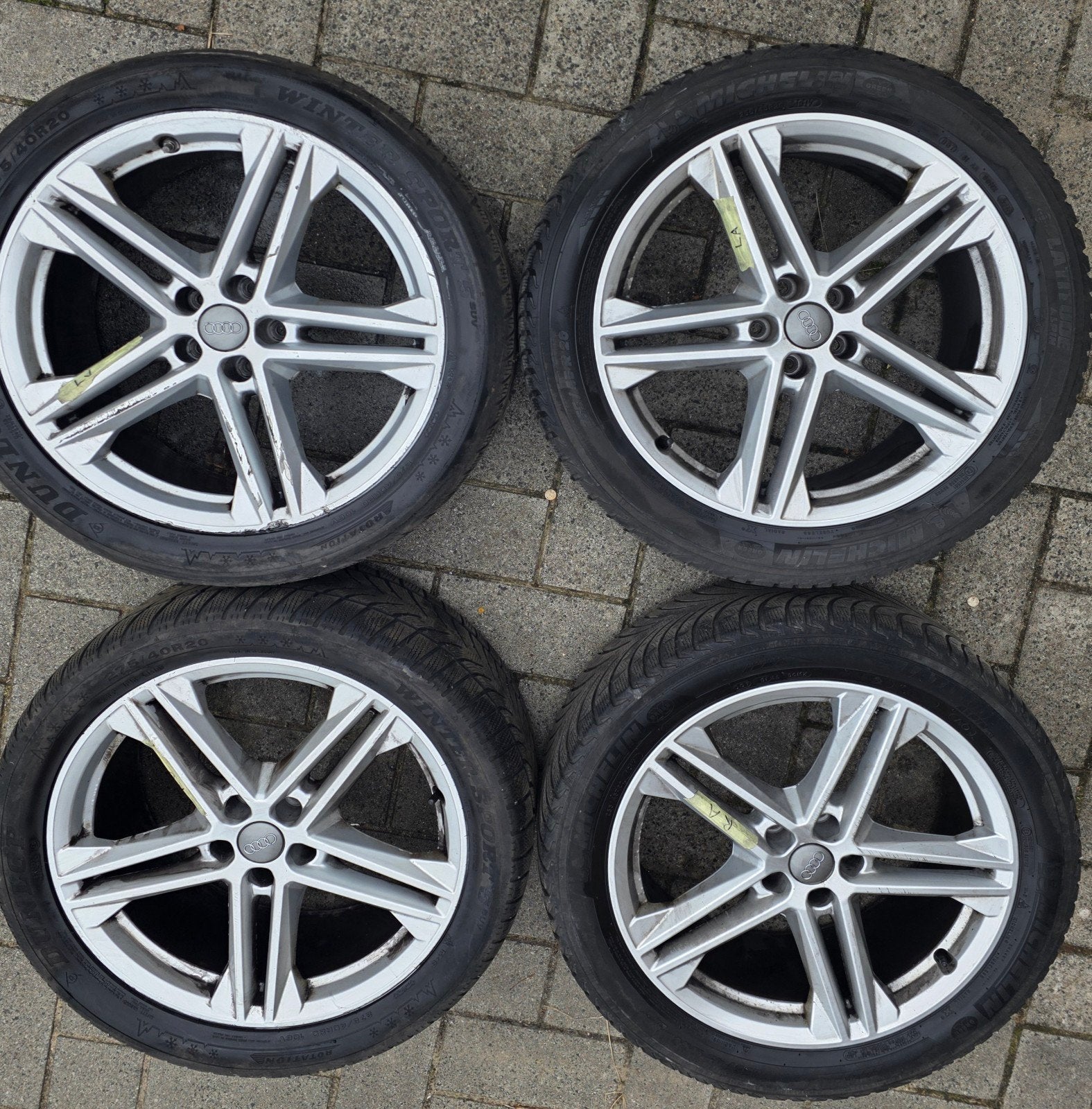 Audi Q5 SQ5 Winterbanden met velgen 20 inch 255/45R20, Ophalen, Gebruikt
