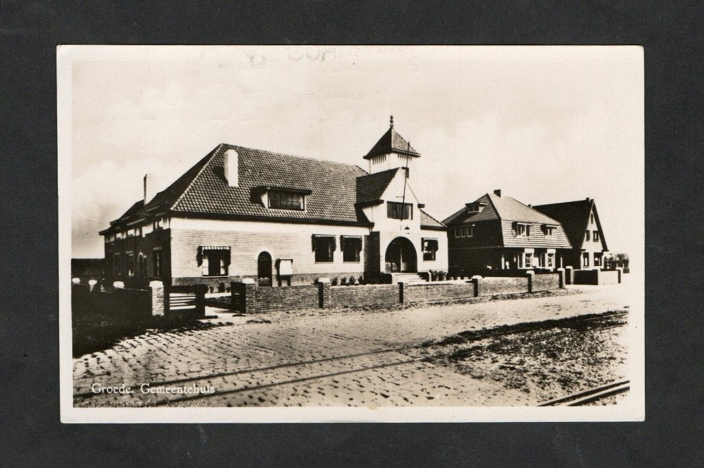 Groede Zeeland Gemeentehuis., Ophalen of Verzenden, 1960 tot 1980, Gelopen, Zeeland