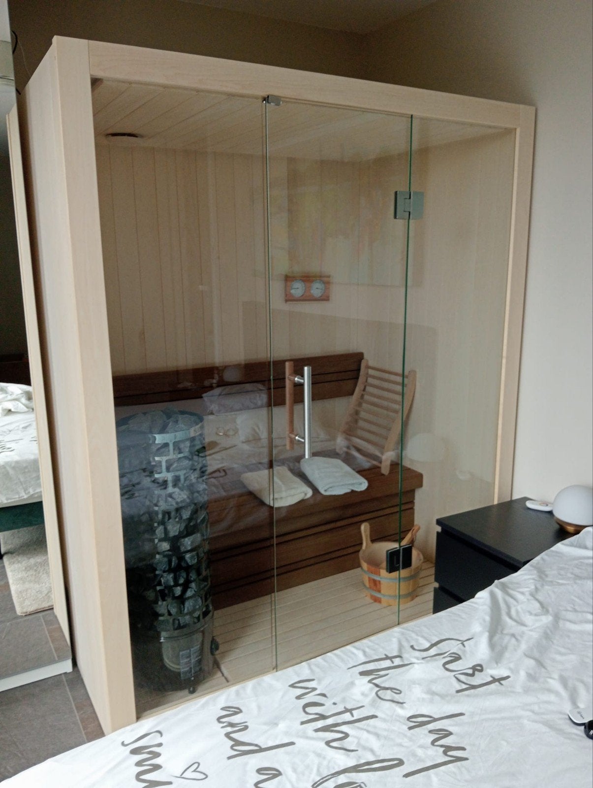 sauna avanti 170, Ophalen, Zo goed als nieuw, Fins of Traditioneel, Complete sauna