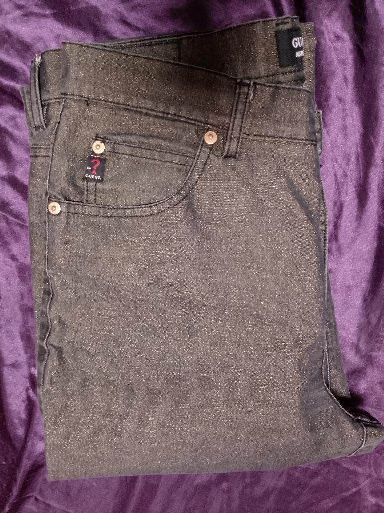 Vintage GUESS Metallic Goud / Zwarte Jeans - W31 L32 - (Y2K), Kleding | Dames, Spijkerbroeken en Jeans, Ophalen of Verzenden, Zo goed als nieuw