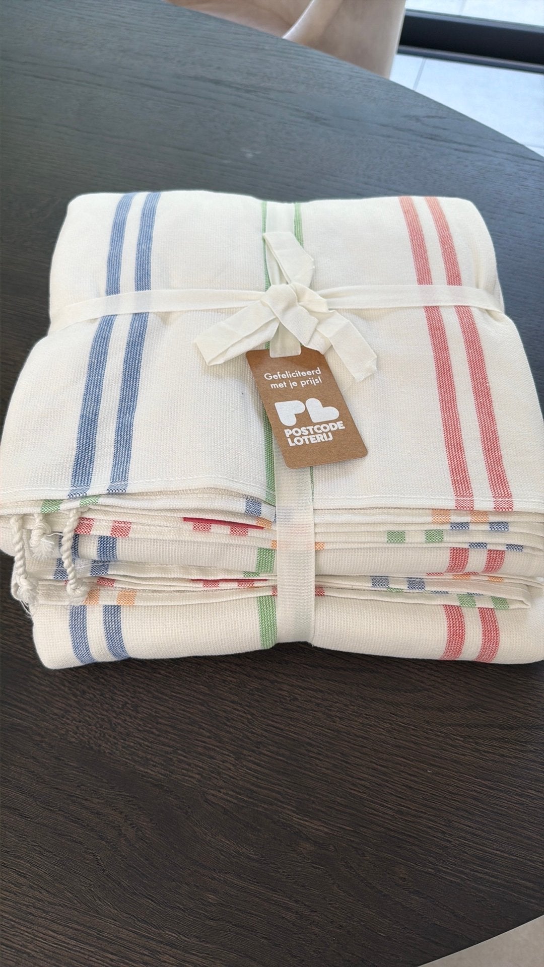 Handdoeken postcodeloterij, Ophalen of Verzenden, Nieuw, Meerkleurig, Theedoek of Handdoek